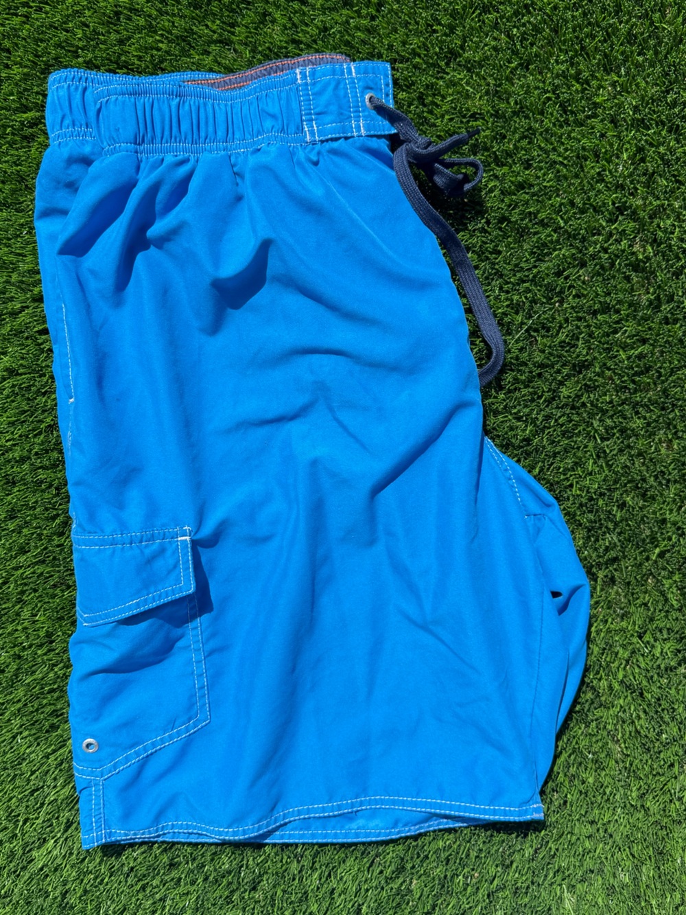 Newport Blue Men's Cargo Swim Shorts — Bright Blue